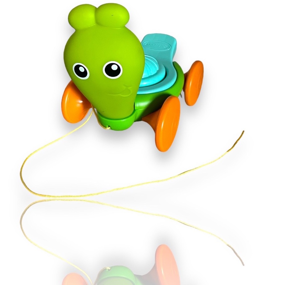 B kids Sensory Senso Snail Pull Stacking 9+ month Baby Toy learning play turtle*